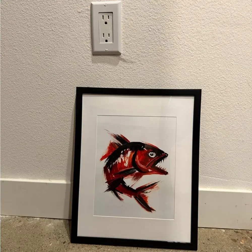 Framed Red Fish Art Print